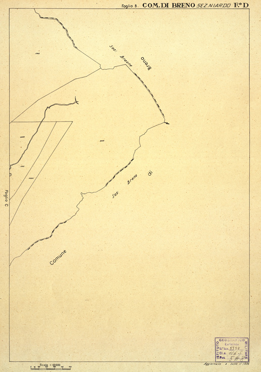 (N:12352) MAPPE CATASTALI D'ITALIA - PROVINCIA DI BRESCIA - Foglio D - COMUNE DI BRENO Sez. NIARDO (B0003648) Carte e stampe antiche: riproduzione a colori su carta (formato A2)