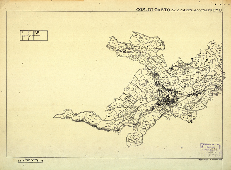 (N:12360) MAPPE CATASTALI D'ITALIA - PROVINCIA DI BRESCIA - Foglio C - COMUNE DI CASTO Sez. CASTO (B0003656) Carte e stampe antiche: riproduzione a colori su carta (formato A2)