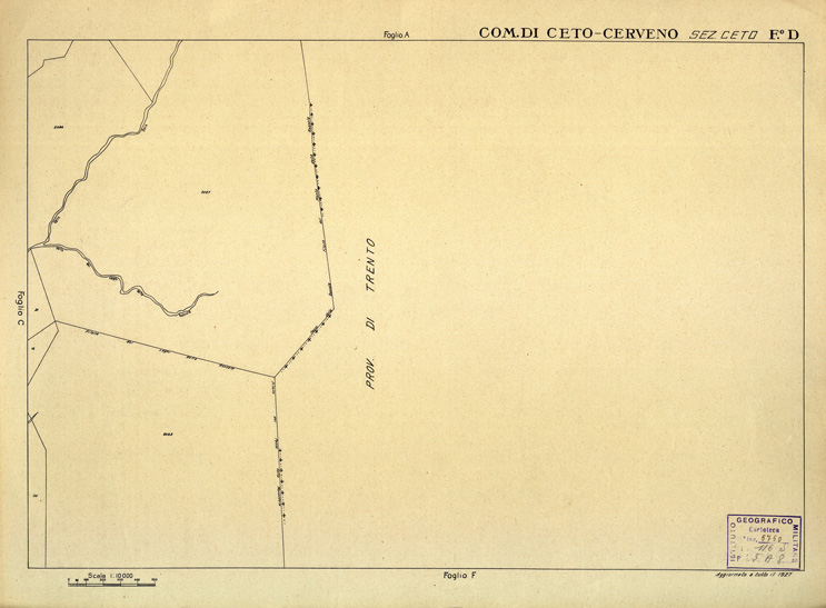 (N:12376) MAPPE CATASTALI D'ITALIA - PROVINCIA DI BRESCIA - Foglio D - COMUNE DI CETO CERVENO Sez. CETO (B0003672) Carte e stampe antiche: riproduzione a colori su carta (formato A2)