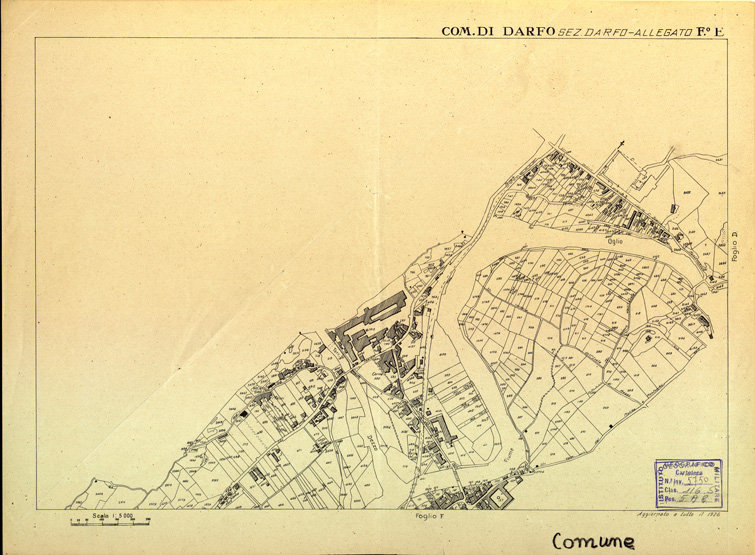 (N:12405) MAPPE CATASTALI D'ITALIA - PROVINCIA DI BRESCIA - Foglio E - COMUNE DI DARFO Sez. DARFO (B0003701) Carte e stampe antiche: riproduzione a colori su carta (formato A2)