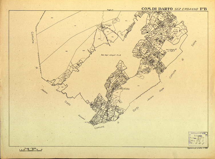 (N:12408) MAPPE CATASTALI D'ITALIA - PROVINCIA DI BRESCIA - Foglio B - COMUNE DI DARFO Sez. ERBANNO (B0003704) Carte e stampe antiche: riproduzione a colori su carta (formato A2)