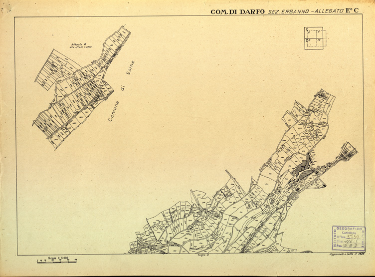 (N:12409) MAPPE CATASTALI D'ITALIA - PROVINCIA DI BRESCIA - Foglio C - COMUNE DI DARFO Sez. ERBANNO (B0003705) Carte e stampe antiche: riproduzione a colori su carta (formato A2)