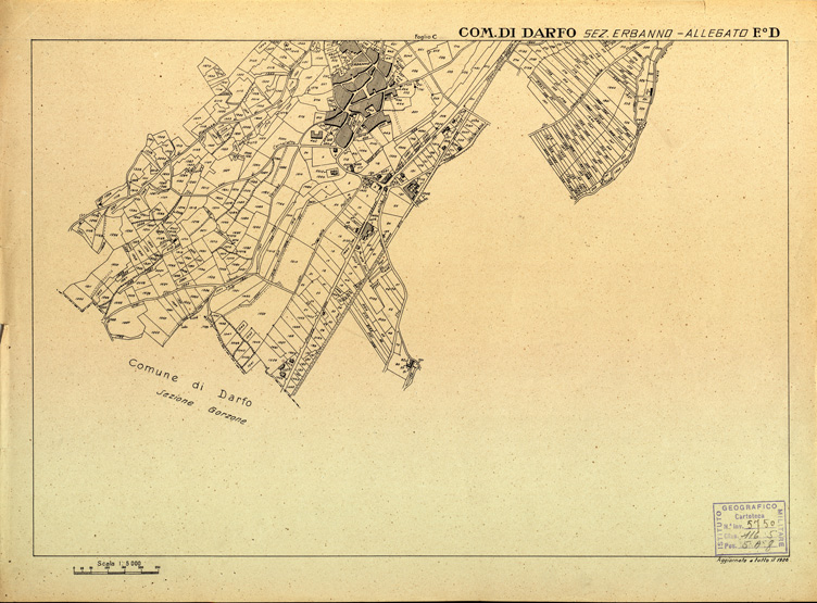 (N:12410) MAPPE CATASTALI D'ITALIA - PROVINCIA DI BRESCIA - Foglio D - COMUNE DI DARFO Sez. ERBANNO (B0003706) Carte e stampe antiche: riproduzione a colori su carta (formato A2)