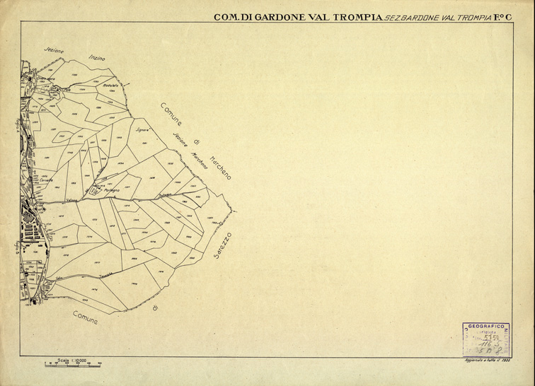 (N:12416) MAPPE CATASTALI D'ITALIA - PROVINCIA DI BRESCIA - Foglio C - COMUNE DI GARDONE VAL TROMPIA Sez. GARDONE VAL TROMPIA (B0003712) Carte e stampe antiche: riproduzione a colori su carta (formato A2)