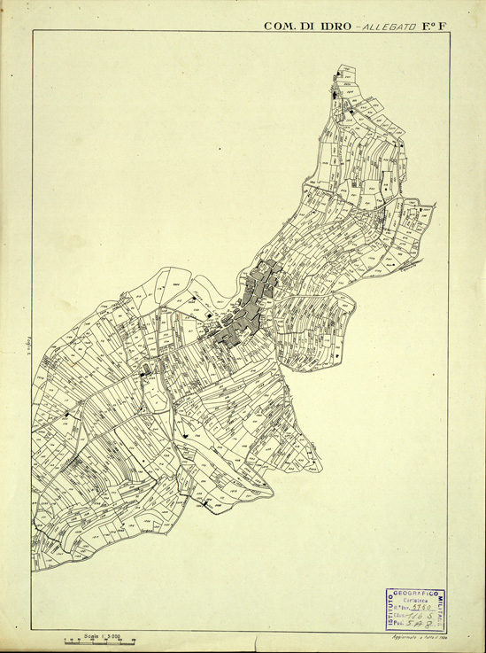 (N:12430) MAPPE CATASTALI D'ITALIA - PROVINCIA DI BRESCIA - Foglio F - COMUNE DI IDRO (B0003726) Carte e stampe antiche: riproduzione a colori su carta (formato A2)