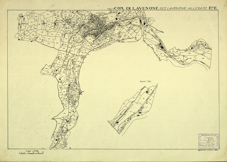 (N:12435) MAPPE CATASTALI D'ITALIA - PROVINCIA DI BRESCIA - Foglio E - COMUNE DI LAVENONE Sez. LAVENONE (B0003731) Carte e stampe antiche: riproduzione a colori su carta (formato A2)
