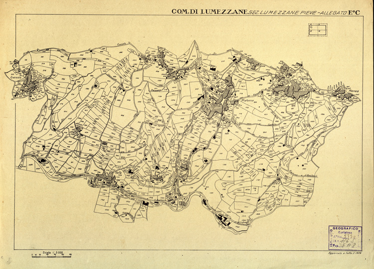 (N:12447) MAPPE CATASTALI D'ITALIA - PROVINCIA DI BRESCIA - Foglio C - COMUNE DI LUMEZZANE Sez.LUMEZZANE PIEVE (B0003743) Carte e stampe antiche: riproduzione a colori su carta (formato A2)