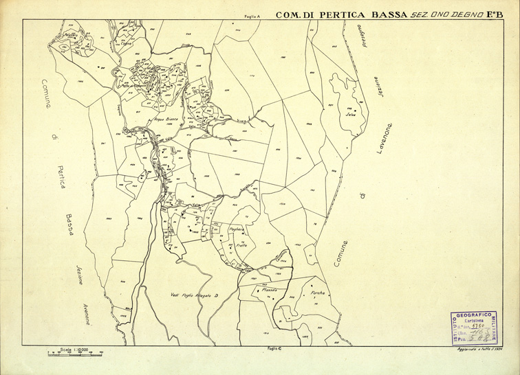 (N:12488) MAPPE CATASTALI D'ITALIA - PROVINCIA DI BRESCIA - Foglio B - COMUNE DI PERTICA BASSA Sez. ONO DEGNO (B0003784) Carte e stampe antiche: riproduzione a colori su carta (formato A2)