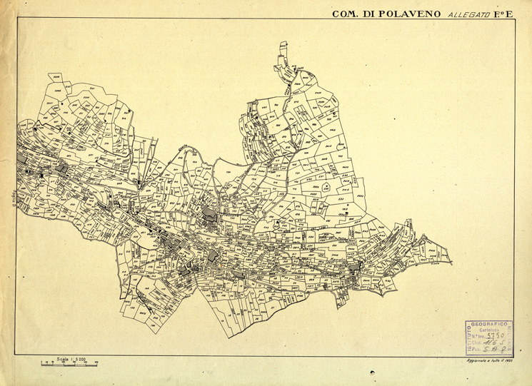 (N:12506) MAPPE CATASTALI D'ITALIA - PROVINCIA DI BRESCIA - Foglio E - COMUNE DI POLAVENO (B0003802) Carte e stampe antiche: riproduzione a colori su carta (formato A2)