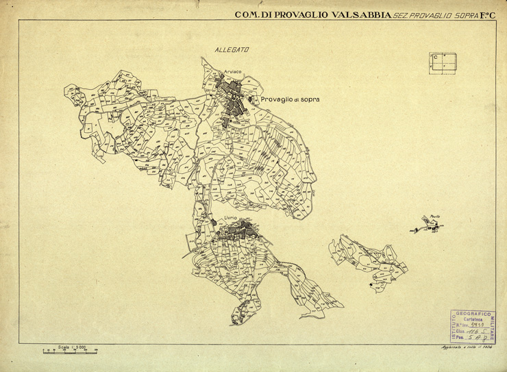 (N:12513) MAPPE CATASTALI D'ITALIA - PROVINCIA DI BRESCIA - Foglio C - COMUNE DI PROVAGLIO VALSABBIA Sez. PROVAGLIO SOPRA (B0003809) Carte e stampe antiche: riproduzione a colori su carta (formato A2)