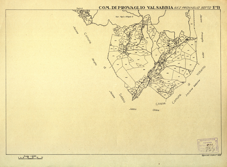 (N:12515) MAPPE CATASTALI D'ITALIA - PROVINCIA DI BRESCIA - Foglio B - COMUNE DI PROVAGLIO VALSABBIA Sez. PROVAGLIO SOTTO (B0003811) Carte e stampe antiche: riproduzione a colori su carta (formato A2)