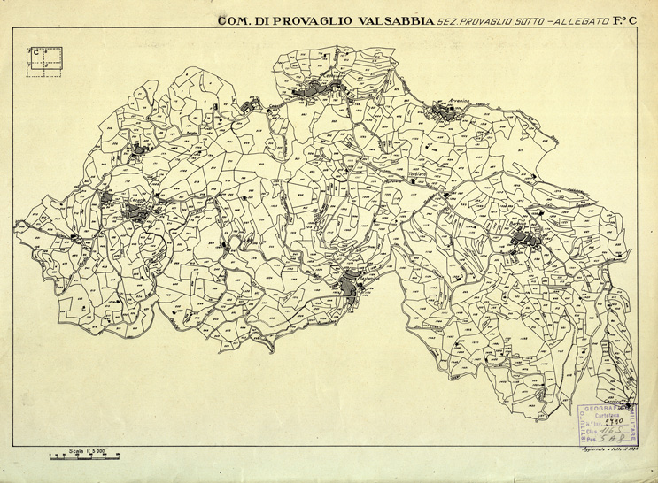 (N:12516) MAPPE CATASTALI D'ITALIA - PROVINCIA DI BRESCIA - Foglio C - COMUNE DI PROVAGLIO VALSABBIA Sez. PROVAGLIO SOTTO (B0003812) Carte e stampe antiche: riproduzione a colori su carta (formato A2)