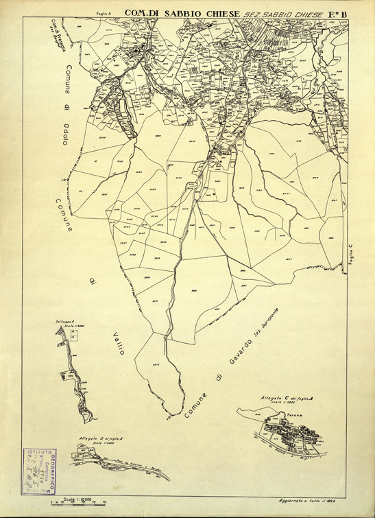 (N:12524) MAPPE CATASTALI D'ITALIA - PROVINCIA DI BRESCIA - Foglio B - COMUNE DI SABBIO CHIESE Sez. SABBIO CHIESE (B0003820) Carte e stampe antiche: riproduzione a colori su carta (formato A2)