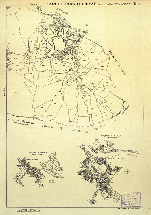 (N:12525) MAPPE CATASTALI D'ITALIA - PROVINCIA DI BRESCIA - Foglio C - COMUNE DI SABBIO CHIESE Sez. SABBIO CHIESE (B0003821) Carte e stampe antiche: riproduzione a colori su carta (formato A2)