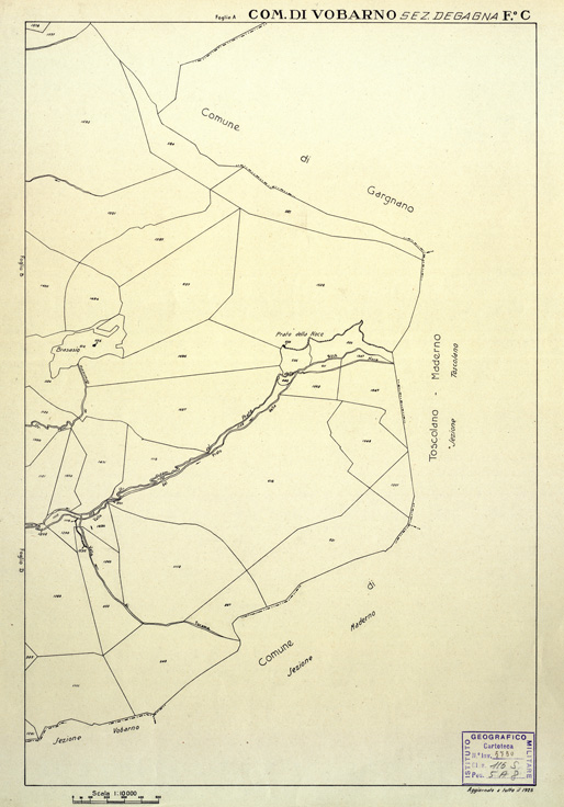 (N:12556) MAPPE CATASTALI D'ITALIA - PROVINCIA DI BRESCIA - Foglio C - COMUNE DI VOBARNO Sez. DEGANA (B0003852) Carte e stampe antiche: riproduzione a colori su carta (formato A2)