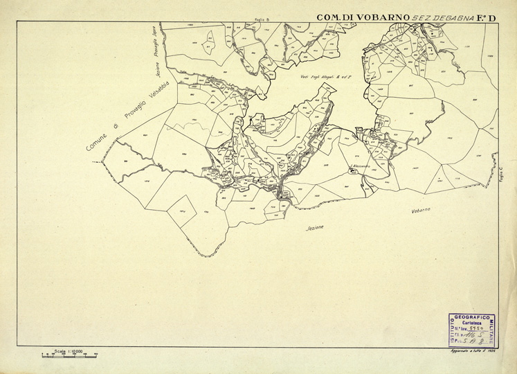 (N:12557) MAPPE CATASTALI D'ITALIA - PROVINCIA DI BRESCIA - Foglio D - COMUNE DI VOBARNO Sez. DEGANA (B0003853) Carte e stampe antiche: riproduzione a colori su carta (formato A2)
