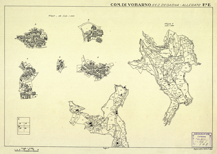(N:12558) MAPPE CATASTALI D'ITALIA - PROVINCIA DI BRESCIA - Foglio E - COMUNE DI VOBARNO Sez. DEGANA (B0003854) Carte e stampe antiche: riproduzione a colori su carta (formato A2)