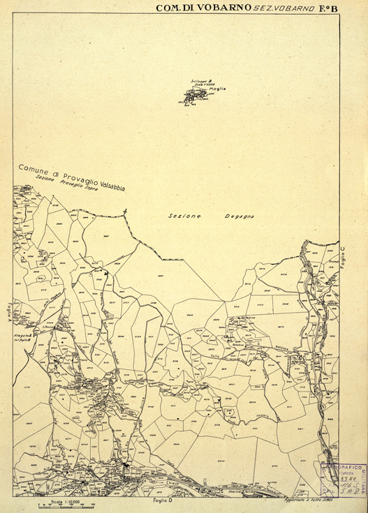 (N:12561) MAPPE CATASTALI D'ITALIA - PROVINCIA DI BRESCIA - Foglio B - COMUNE DI VOBARNO Sez. VOBARNO (B0003857) Carte e stampe antiche: riproduzione a colori su carta (formato A2)