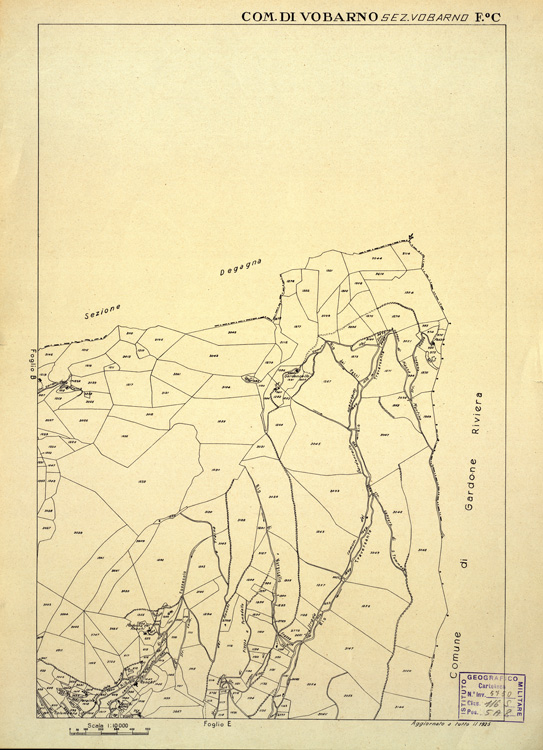 (N:12562) MAPPE CATASTALI D'ITALIA - PROVINCIA DI BRESCIA - Foglio C - COMUNE DI VOBARNO Sez. VOBARNO (B0003858) Carte e stampe antiche: riproduzione a colori su carta (formato A2)