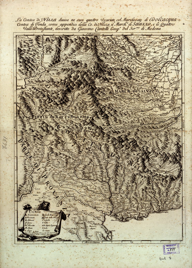 (N:10582) IL PIEMONTE SOTTO DEL QUALE VENGONO COMPRESI IL DUCATO D'AOSTA  IL PRINCIPATO DI PIEMONTE,LA SIGNORIA DI VERCELLI,LI MARCHESATI DI SUSA E DI SALUZZO,LA CONTEA D'ASTI ET IL CANAVESE CON PARTE DEL DUCATO DI MONFERRATO - Tav. 3 (B0004112) Carte e stampe antiche: riproduzione a colori su carta (formato A2)