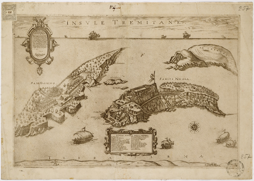 (N:10645) INSULE TREMITANE (ISOLE TREMITI) (B0004534) Carte e stampe antiche: riproduzione a colori su carta (formato A2)