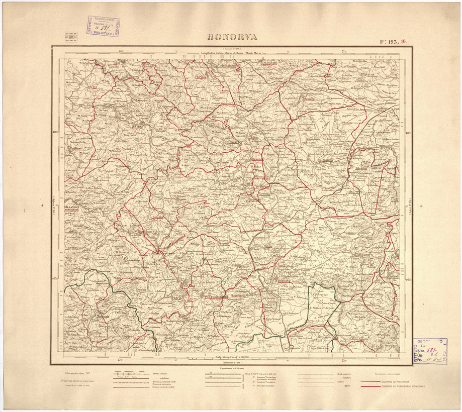 (N:3910) CARTA DELLE PROVINCIE DI CAGLIARI E SASSARI... - Foglio 193.10 - Bonorva (B0004762) Carte e stampe antiche: riproduzione a colori su carta (formato A2)