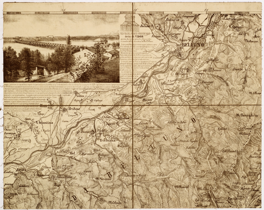 (N:7808) TOPOGRAFIA DELLA PROV. DI TREVISO... Tavola 2 (B0006023) Carte e stampe antiche: riproduzione a colori su carta (formato A2)