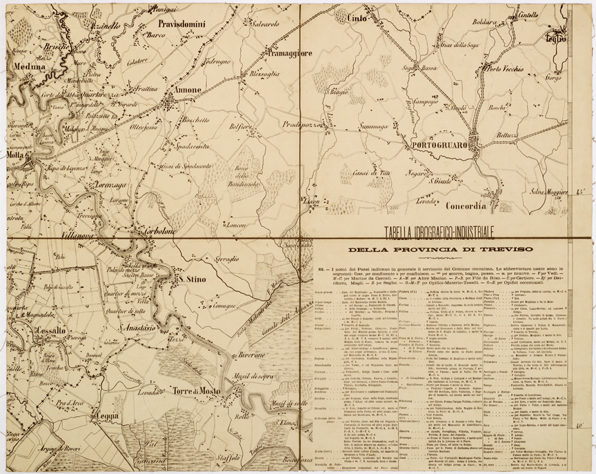 (N:7803) TOPOGRAFIA DELLA PROV. DI TREVISO... Tavola 12 (B0006033) Carte e stampe antiche: riproduzione a colori su carta (formato A2)