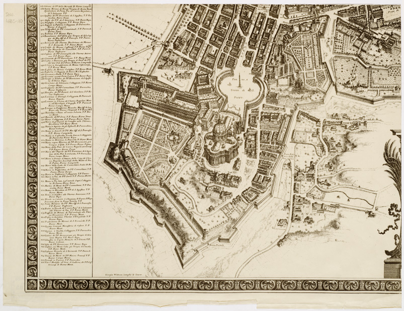 (N:15554) RIPRODUZIONE DEL 1931 DELLA NUOVA PIANTA ET ALZATA DELLA CITTA' DI ROMA - Foglio 10 (B0006578) Carte e stampe antiche: riproduzione a colori su carta (formato A2)