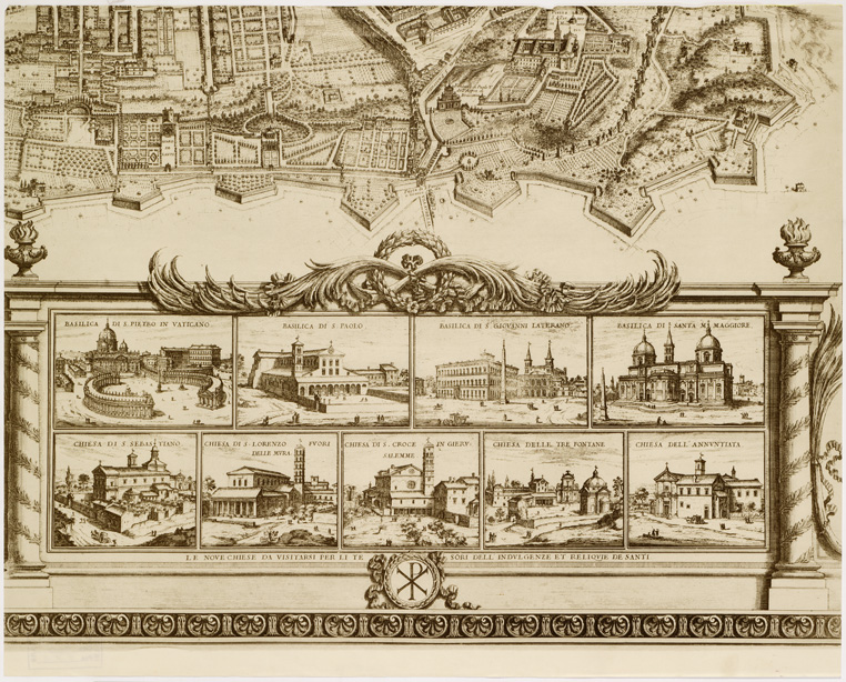 (N:15555) RIPRODUZIONE DEL 1931 DELLA NUOVA PIANTA ET ALZATA DELLA CITTA' DI ROMA - Foglio 11 (B0006579) Carte e stampe antiche: riproduzione a colori su carta (formato A2)