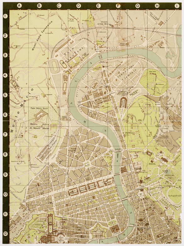 (N:10496) GRANDE PIANTA DI ROMA - Foglio 1 (B0006640) Carte e stampe antiche: riproduzione a colori su carta (formato A2)