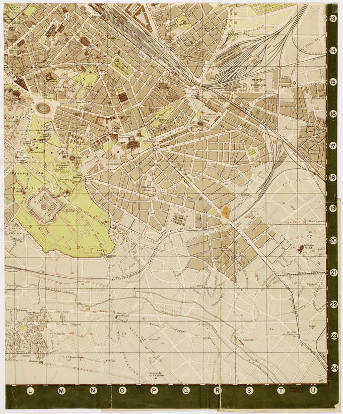 (N:10499) GRANDE PIANTA DI ROMA - Foglio 4 (B0006643) Carte e stampe antiche: riproduzione a colori su carta (formato A2)