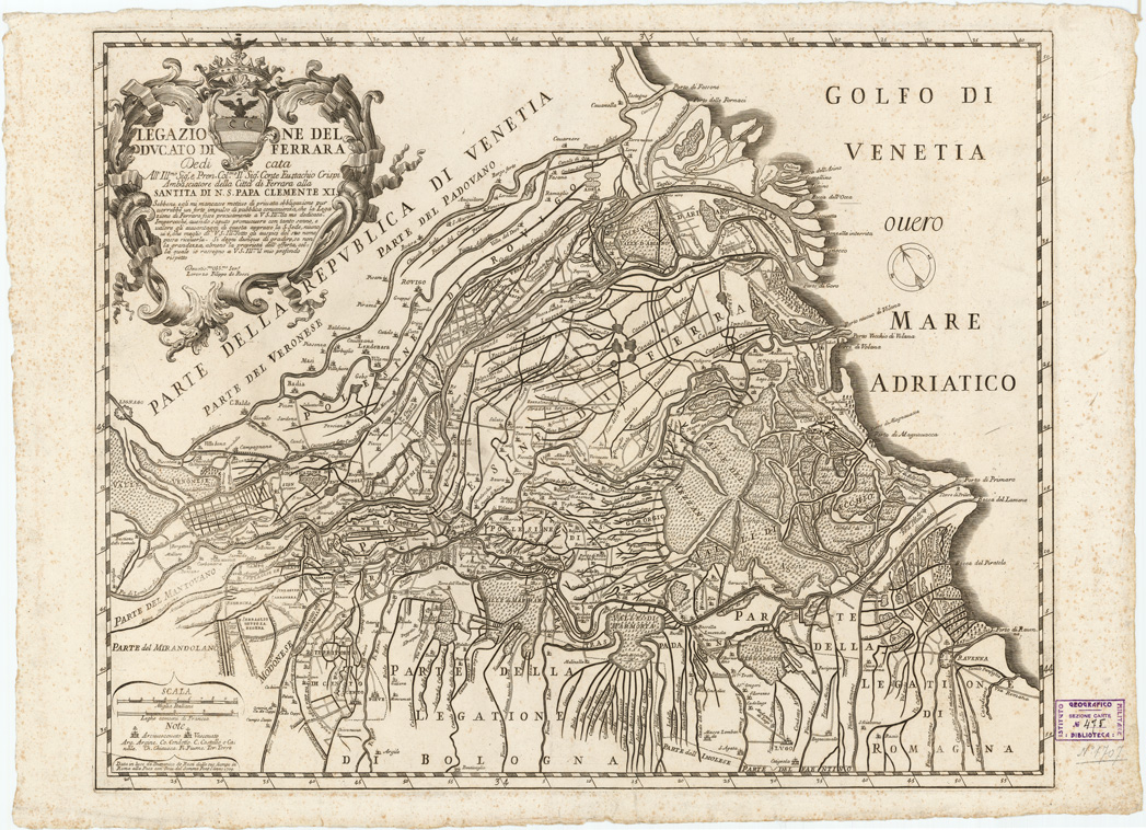 (N:11539) LEGAZIONE DEL DUCATO DI FERRARA (B0007484) Carte e stampe antiche: riproduzione a colori su carta (formato A2)