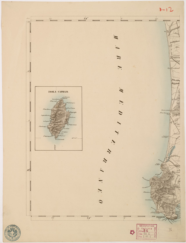 (N:7987) CARTA TOPOGRAFICA DELLE PROVINCIE LOMBARDO VENETO... - D12 Foglio 2 (B0007784) Carte e stampe antiche: riproduzione a colori su carta (formato A2)