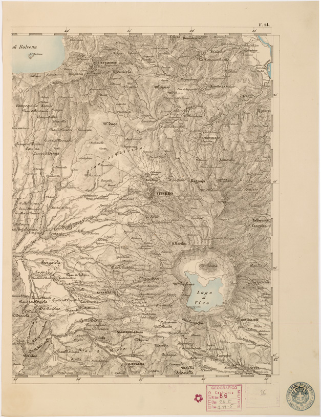 (N:8019) CARTA TOPOGRAFICA DELLE PROVINCIE LOMBARDO VENETO... - F 14 Foglio 2 (B0007822) Carte e stampe antiche: riproduzione a colori su carta (formato A2)
