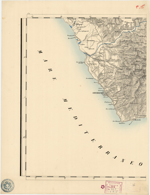 (N:8020) CARTA TOPOGRAFICA DELLE PROVINCIE LOMBARDO VENETO... - F 15 Foglio 1 (B0007823) Carte e stampe antiche: riproduzione a colori su carta (formato A2)
