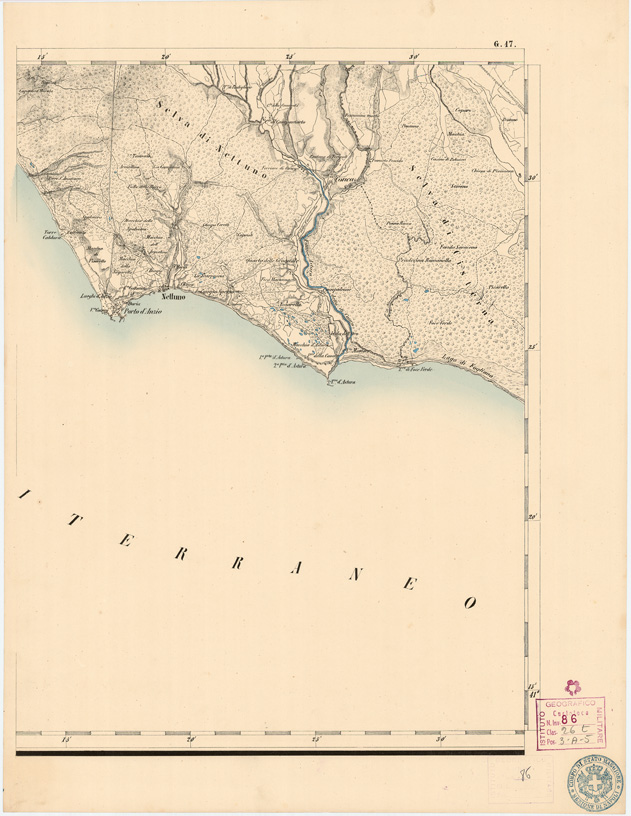 (N:8047) CARTA TOPOGRAFICA DELLE PROVINCIE LOMBARDO VENETO... - G 17 Foglio 2 (B0007844) Carte e stampe antiche: riproduzione a colori su carta (formato A2)