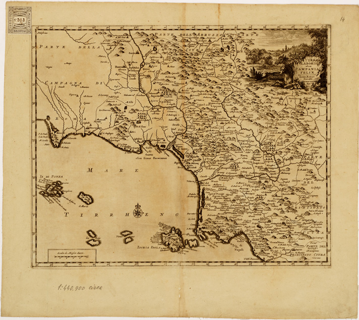 (N:6) XVIII Tavola DELL'ATLANTE LUGDUNI BATAVORUM. - Foglio 14 (B0007995) Carte e stampe antiche: riproduzione a colori su carta (formato A2)