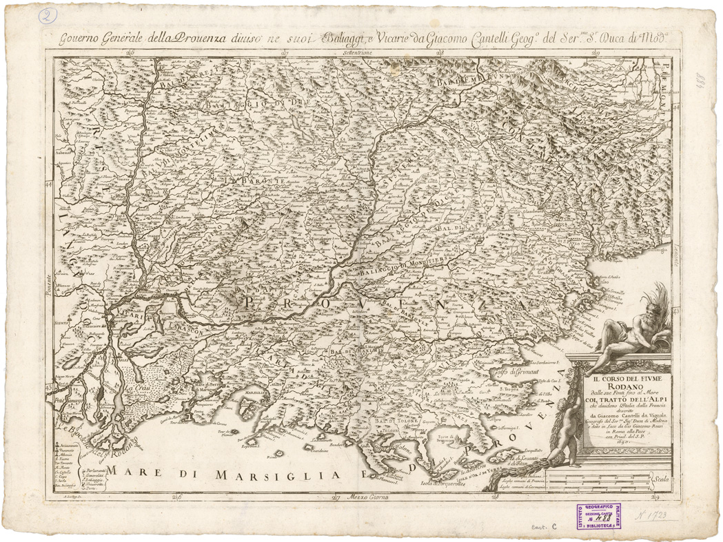 (N:11414) LE ALPI CHE DIVIDONO L'ITALIA DALLA FRANCIA... - Foglio 2 (B0008177) Carte e stampe antiche: riproduzione a colori su carta (formato A2)