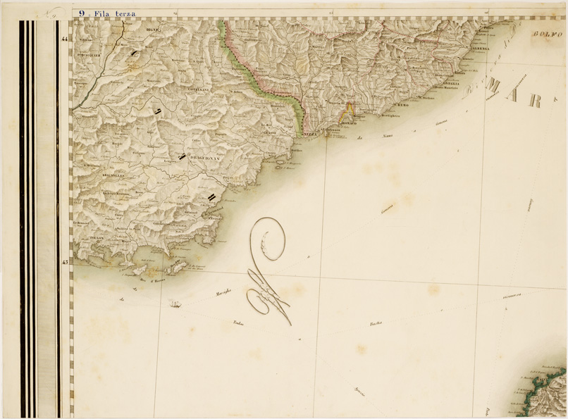 (N:10450) GRAN CARTA D'ITALIA DISEGNATA ED INCISA COLLA SCORTA DELLE OPERE PIU' RECENTI ED ACCREDITATE DI GEOGRAFIA PUBBLICATA PER CURA DI G. CIVELLI E COMP. ... - Foglio 9 (B0008225) Carte e stampe antiche: riproduzione a colori su carta (formato A2)
