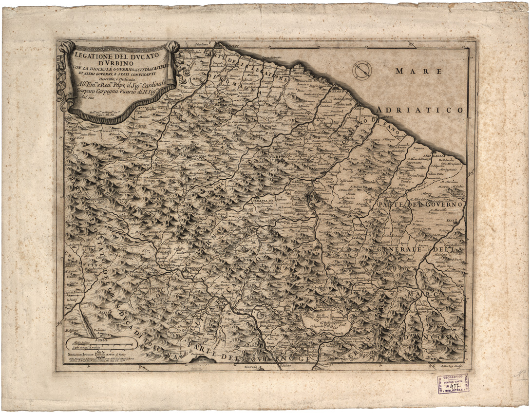 (N:11535) LEGATIONE DEL DUCATO D'URBINO... - Legazione del Ducato d'Urbino... (B0008344) Carte e stampe antiche: riproduzione a colori su carta (formato A2)