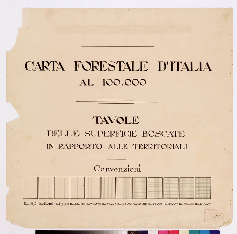 (N:4544) CARTA FORESTALE DEL REGNO D'ITALIA... - Tavole (B0008747) Carte e stampe antiche: riproduzione a colori su carta (formato A2)