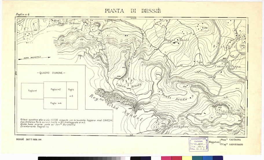 (N:13883) PIANTA DI DESSIE' - Foglio 4 (B0009292) Carte e stampe antiche: riproduzione a colori su carta (formato A2)