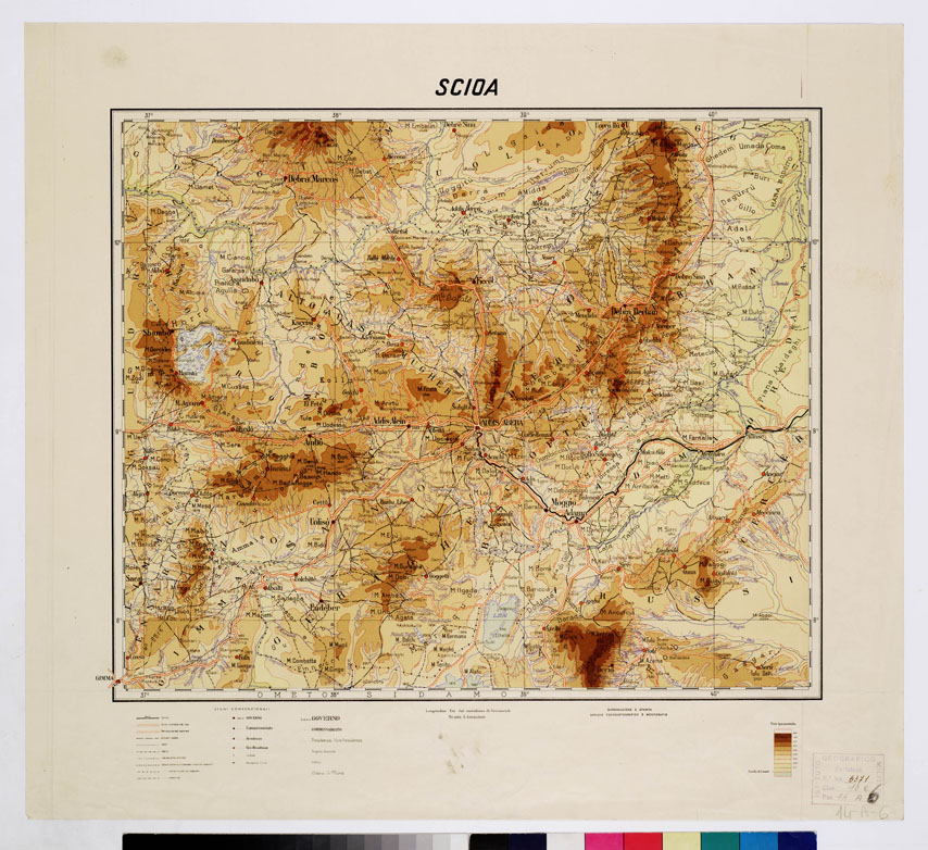 (N:3994) CARTA DELLO SCIOA (B0010058) Carte e stampe antiche: riproduzione a colori su carta (formato A2)