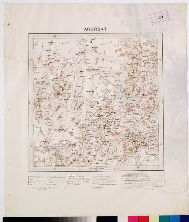 (N:4211) CARTA DIMOSTRATIVA DELLA COLONIA ERITREA E REGIONI ADIACENTI - AGORDAT (B0010562) Carte e stampe antiche: riproduzione a colori su carta (formato A2)