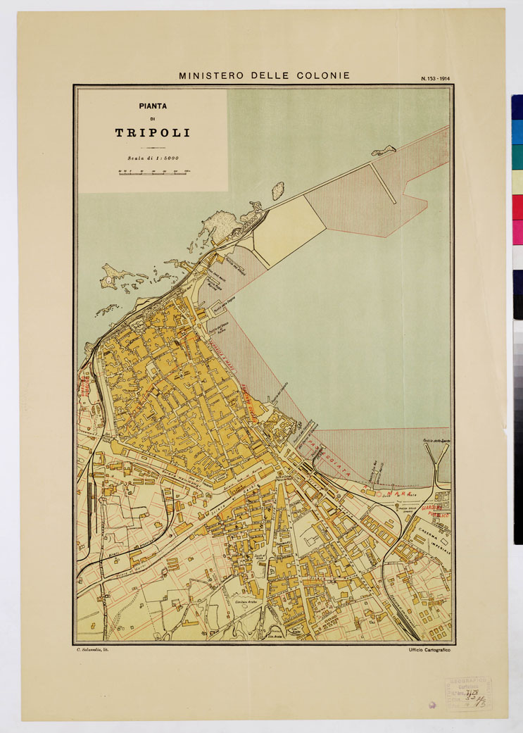 (N:13942) PIANTA DI TRIPOLI (B0010692) Carte e stampe antiche: riproduzione a colori su carta (formato A2)