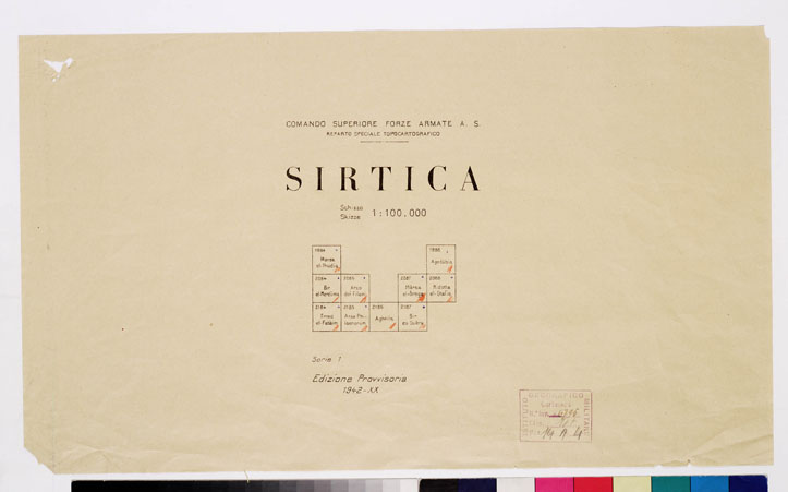 (N:2835) CARTA DELLA CIRENAICA :SUD DEL BENGASI - SIRTICA - CIRENAICA CENTRO ORIENTALE  - QUADRO D'UNIONE (B0010720) Carte e stampe antiche: riproduzione a colori su carta (formato A2)