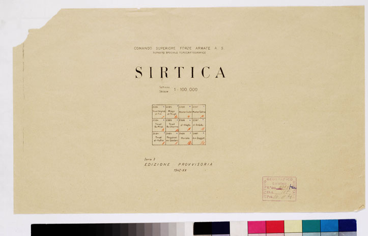 (N:2836) CARTA DELLA CIRENAICA :SUD DEL BENGASI - SIRTICA - CIRENAICA CENTRO ORIENTALE - QUADRO D'UNIONE (B0010721) Carte e stampe antiche: riproduzione a colori su carta (formato A2)