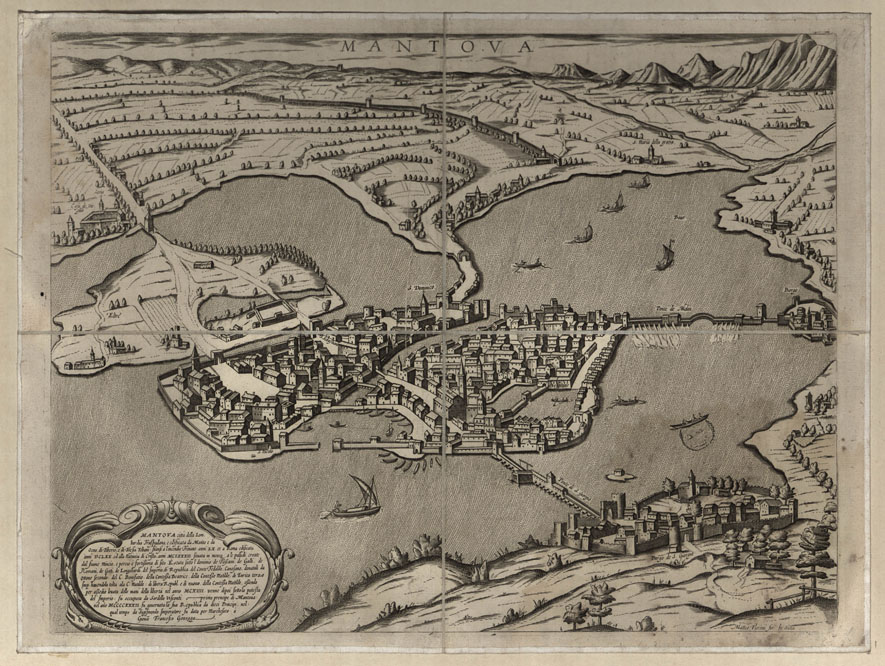 (N:9436) MANTOVA DI MATTEO FLORINI FOR. IN SIENA. (B0012904) Carte e stampe antiche: riproduzione a colori su carta (formato A2)