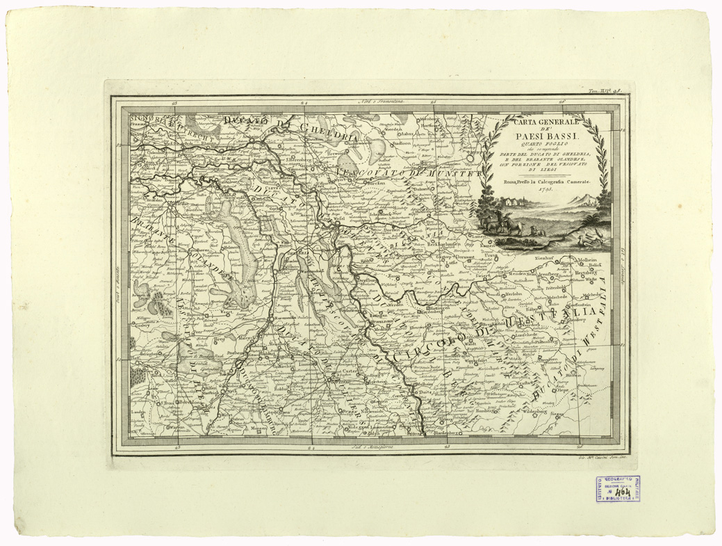 (N:9269) CARTE ANTICHE PROVENIENTI DALLA CALCOGRAFIA CAMERALE DI ROMA - CARTA GENERALE DE PAESI BASSI - Tomo II n. 28 (B0013066) Carte e stampe antiche: riproduzione a colori su carta (formato A2)